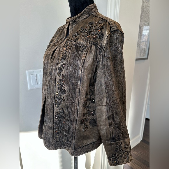 ✨VTG✨Coldwater Creek Women's Brown &
Orange Jacket Embroidered & Sequins Size PL - Picture 7 of 11